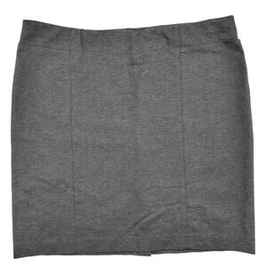 J Jill Pencil Skirt Women's XL Dark Gray Ponte Knit Pull On Fall Office Academia